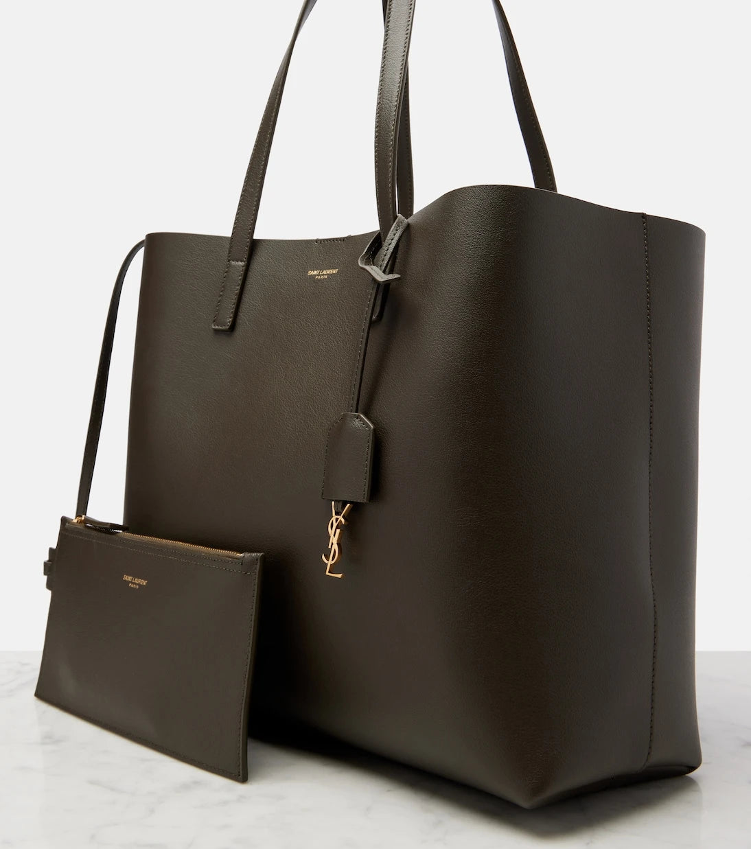Saint Laurent - Shopping Large leather tote bag