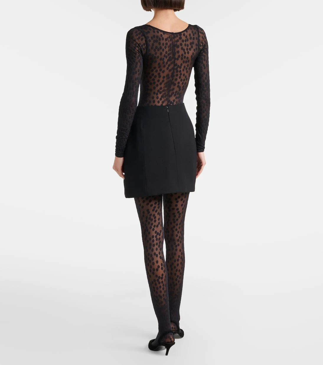 Wolford - Sweet Dots polka-dot sheer catsuit