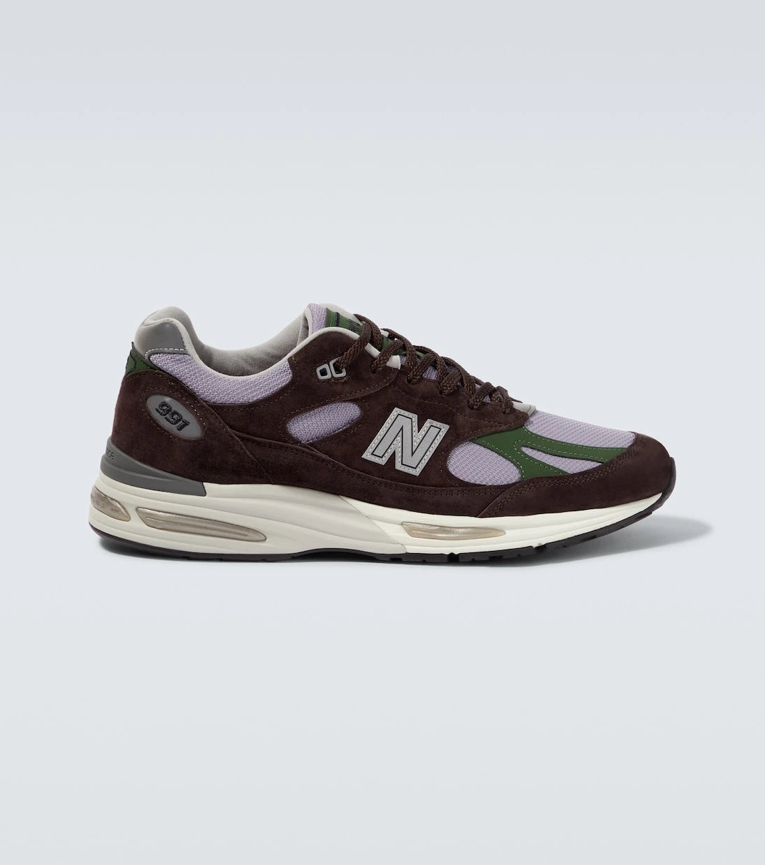 New Balance - 991v2 suede-trimmed sneakers
