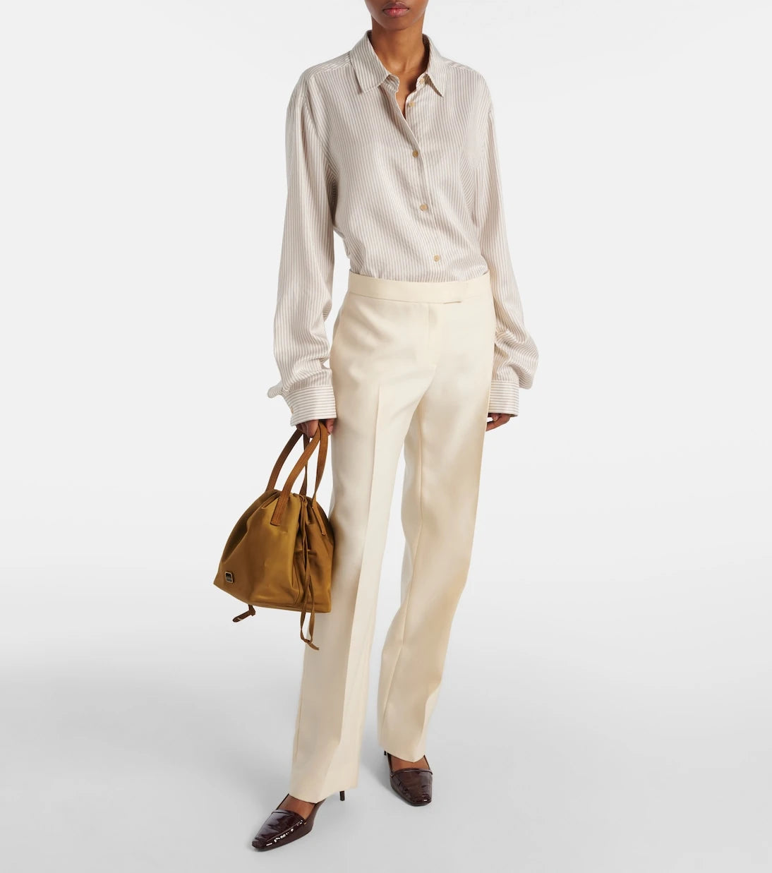 Khaite - Agro striped silk shirt