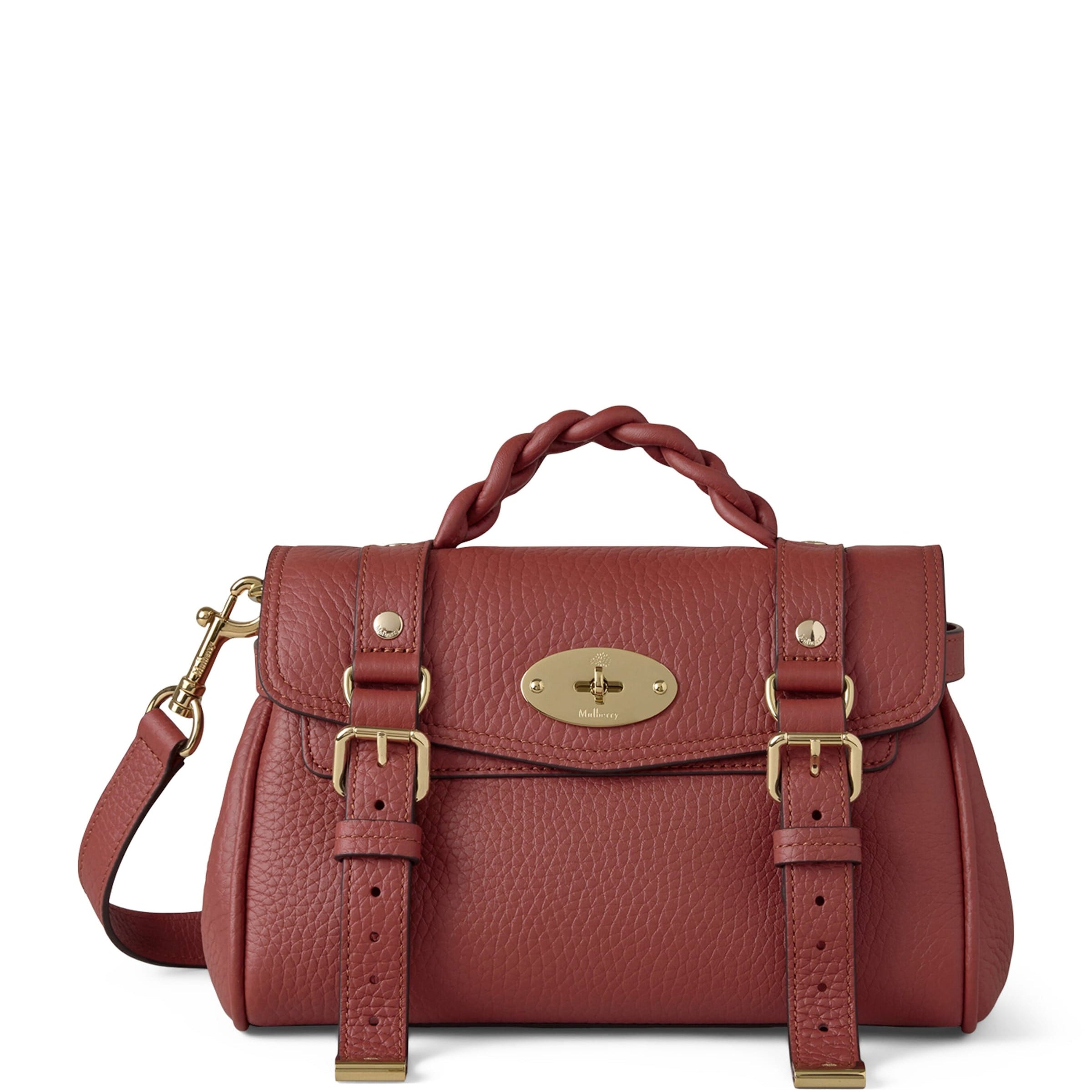 Mini Leather Alexa Cross-Body Bag RUST