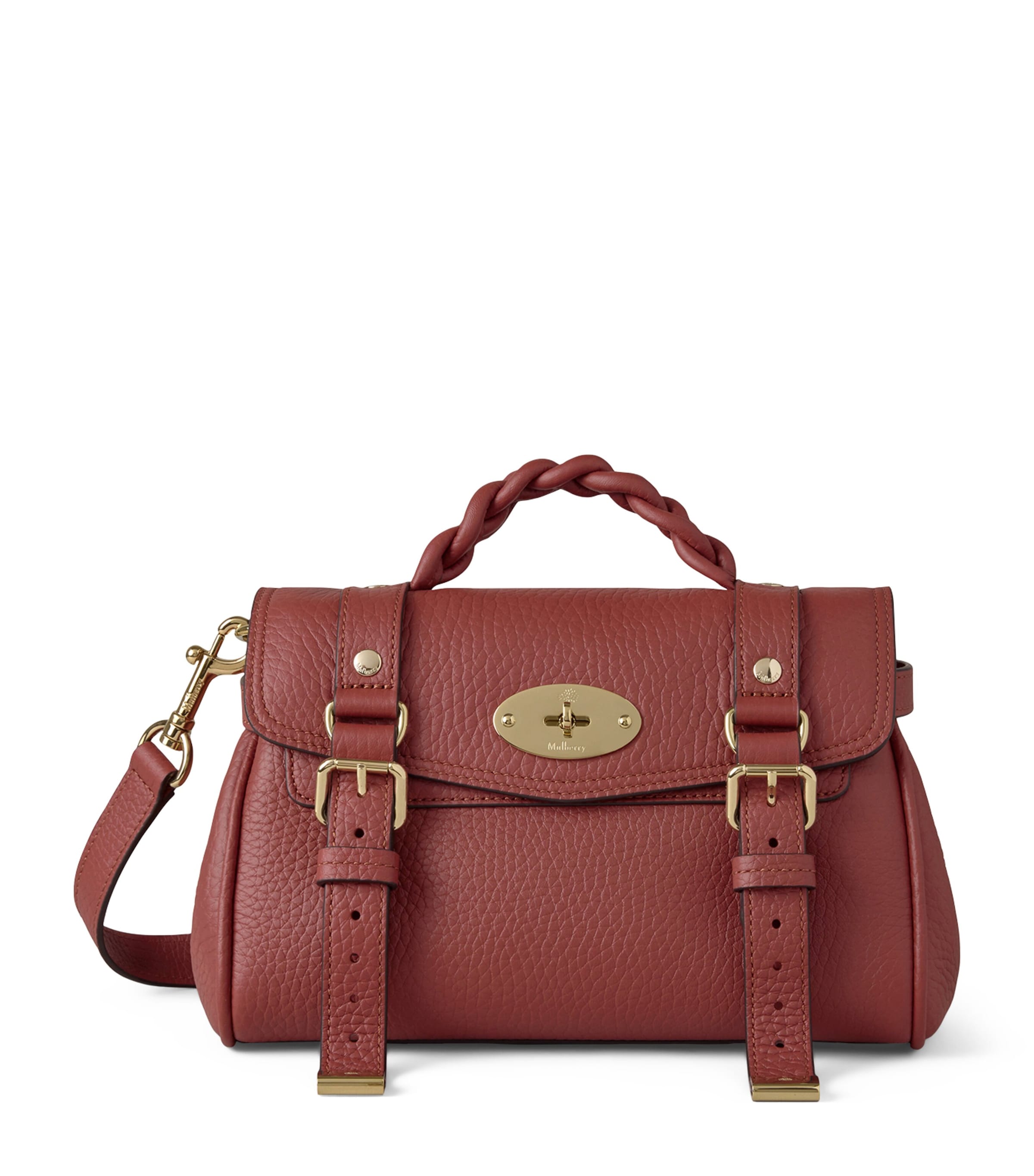Mini Leather Alexa Cross-Body Bag RUST