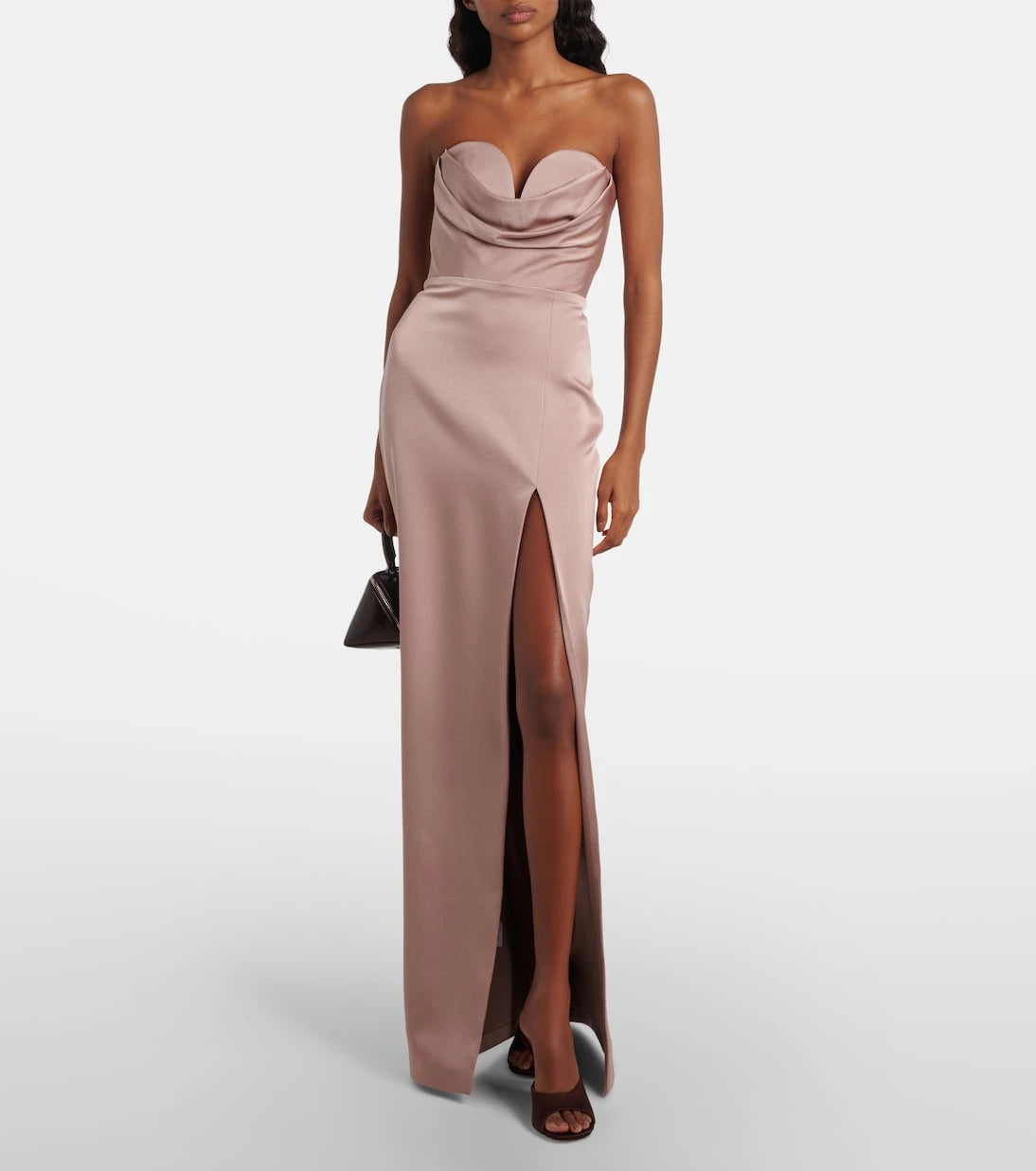 Alex Perry - Draped satin bustier gown