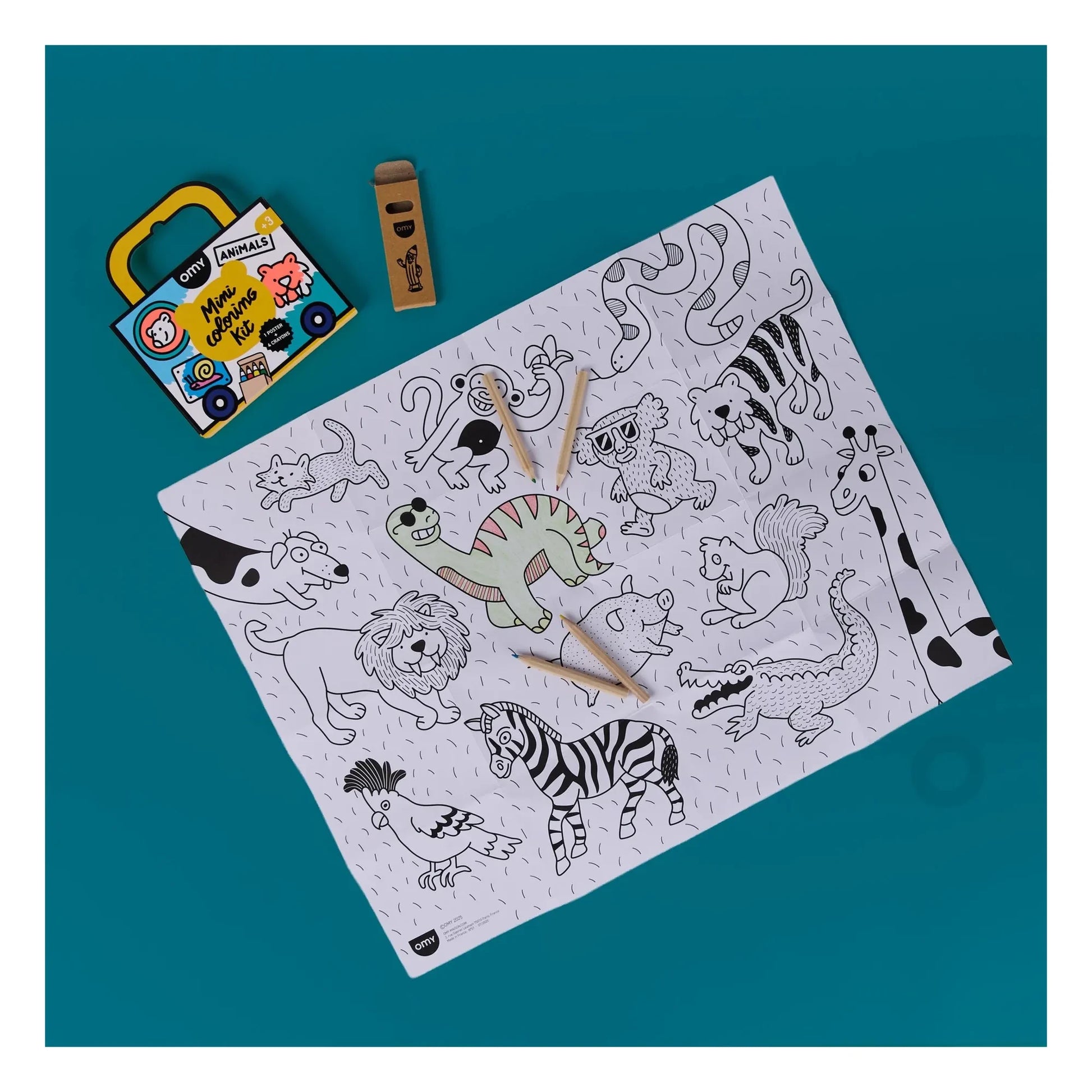 Omy - Animals mini coloring set