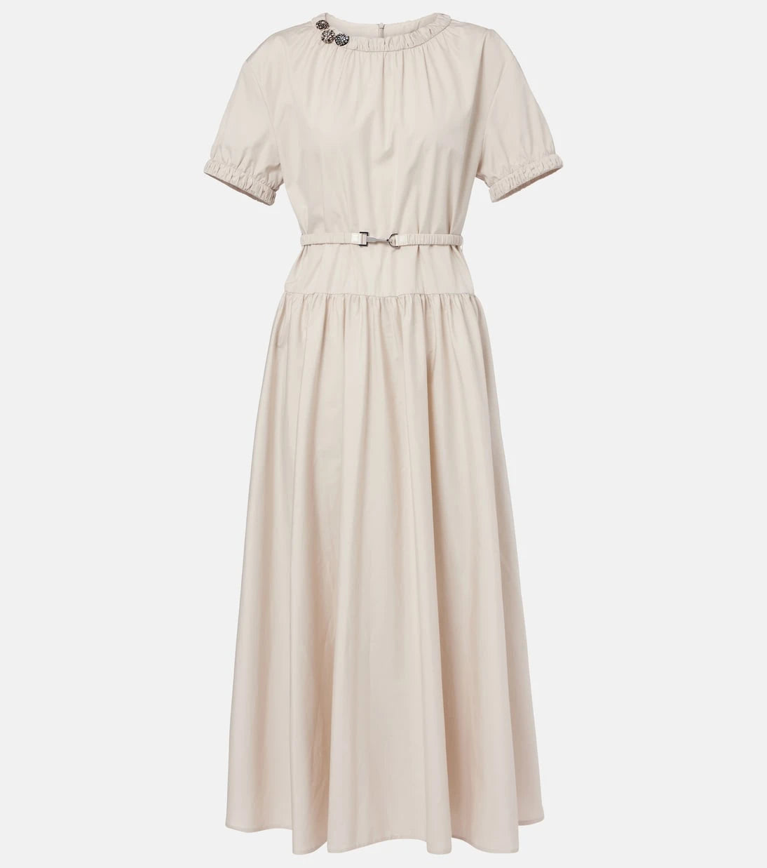 'S Max Mara - Terry cotton poplin midi dress