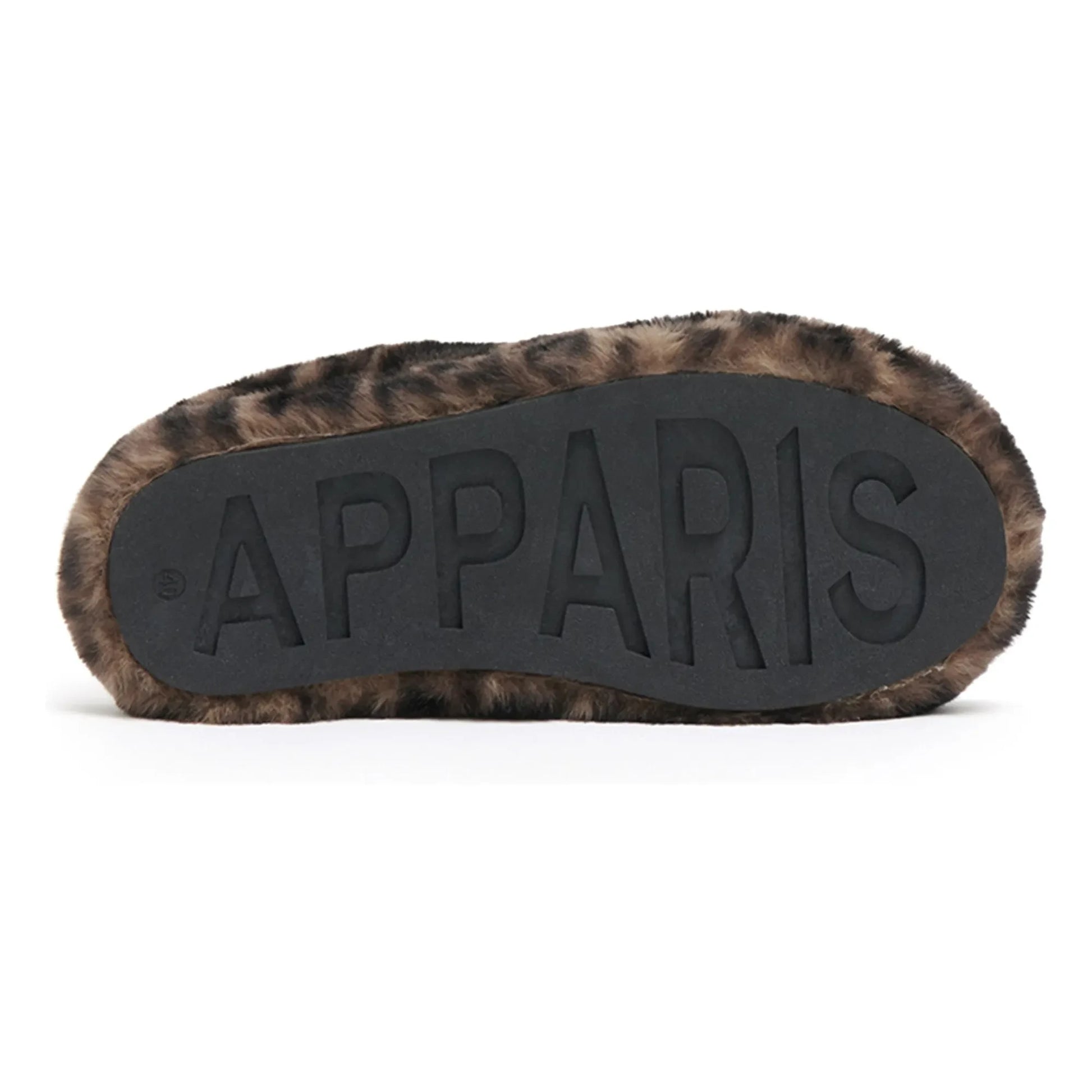 Apparis - Misha Leopard Slippers Recycled Fibers | Brown