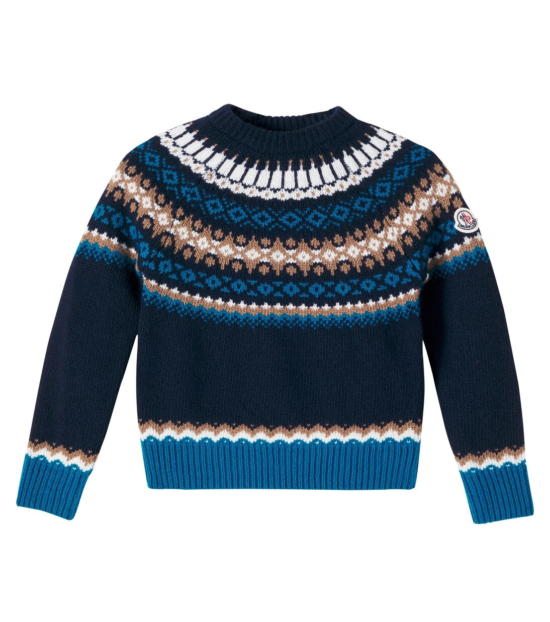 Moncler Enfant - Intarsia virgin wool sweater
