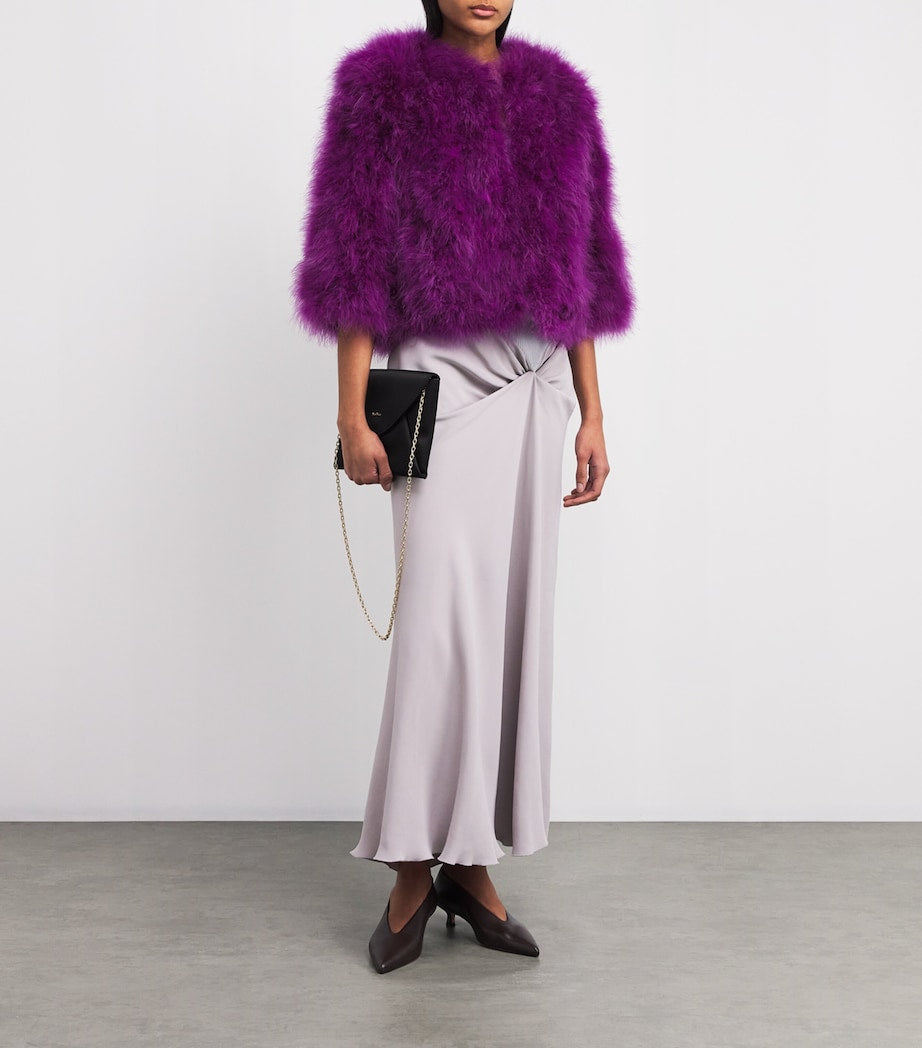 Yves Salomon Pink Feather Jacket