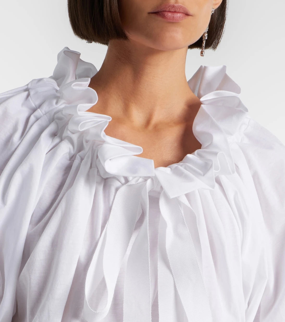 Patou - Ruffled cropped cotton top