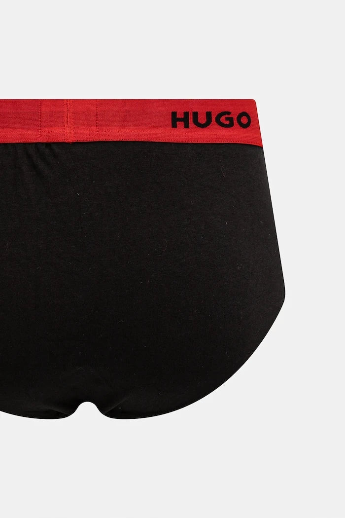 HUGO pamuklu elastan erkek slip HIPBRIEF TRIPLETPACK 3'lü