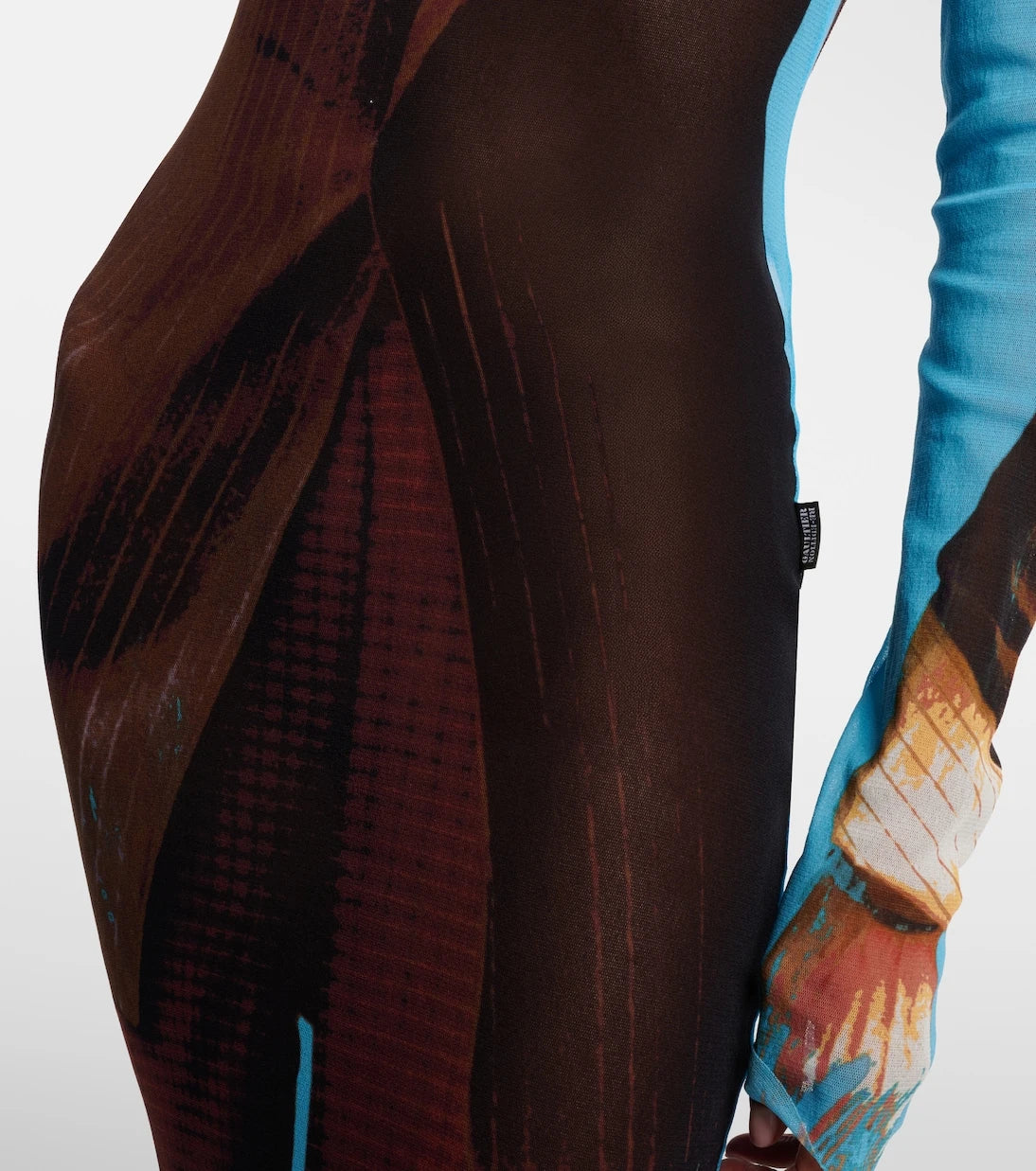 Jean Paul Gaultier - Printed sheer maxi dress