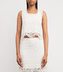 White Cotton Crochet Tank Top