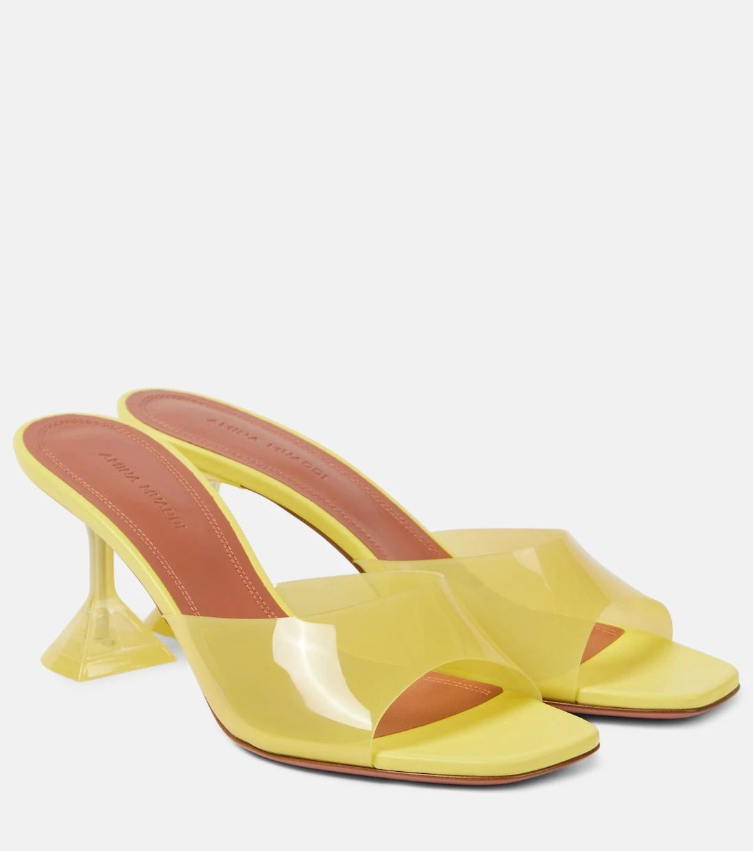 Amina Muaddi - Lupita Glass 70 PVC mules