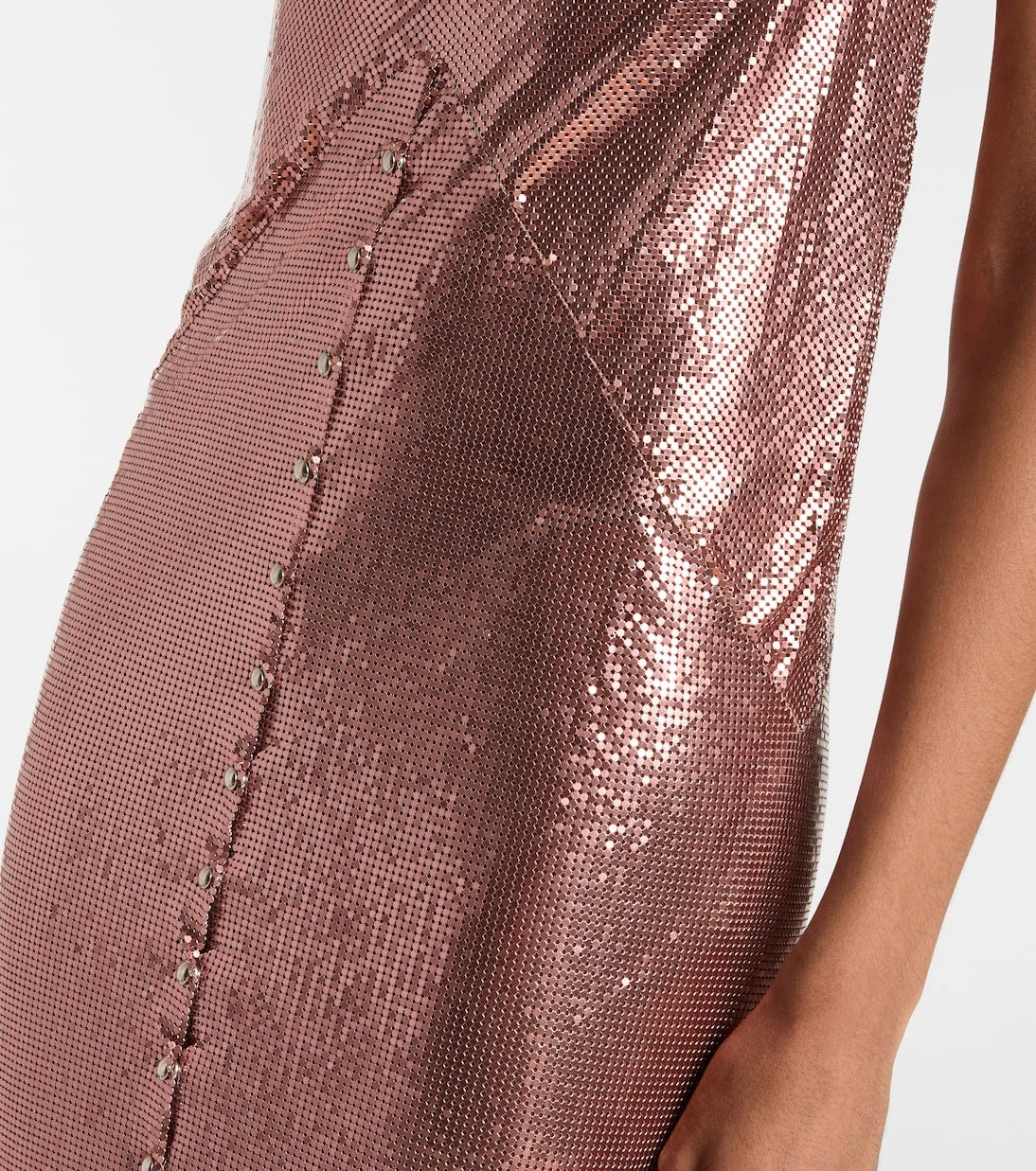 Rabanne - Fringed metallic midi dress