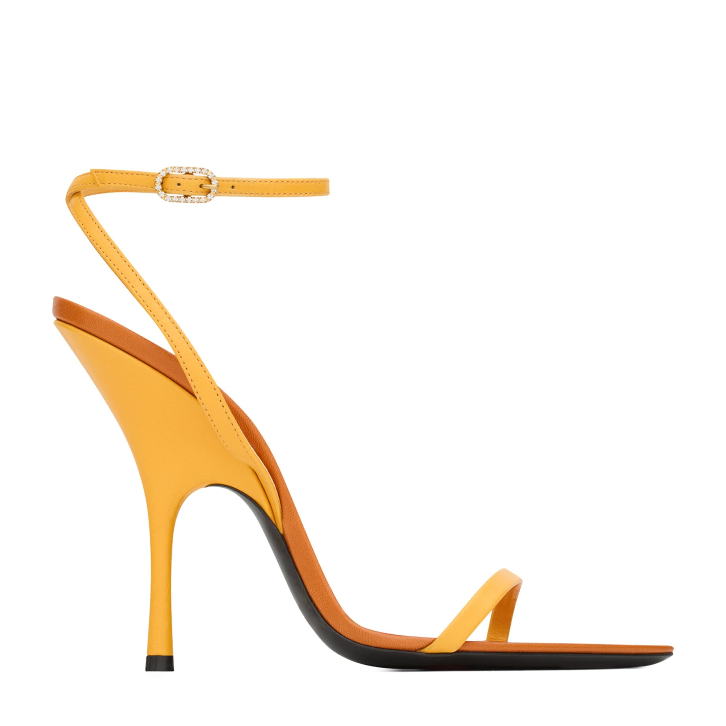 Saint Laurent Yellow Leather Katoucha Sandals 110