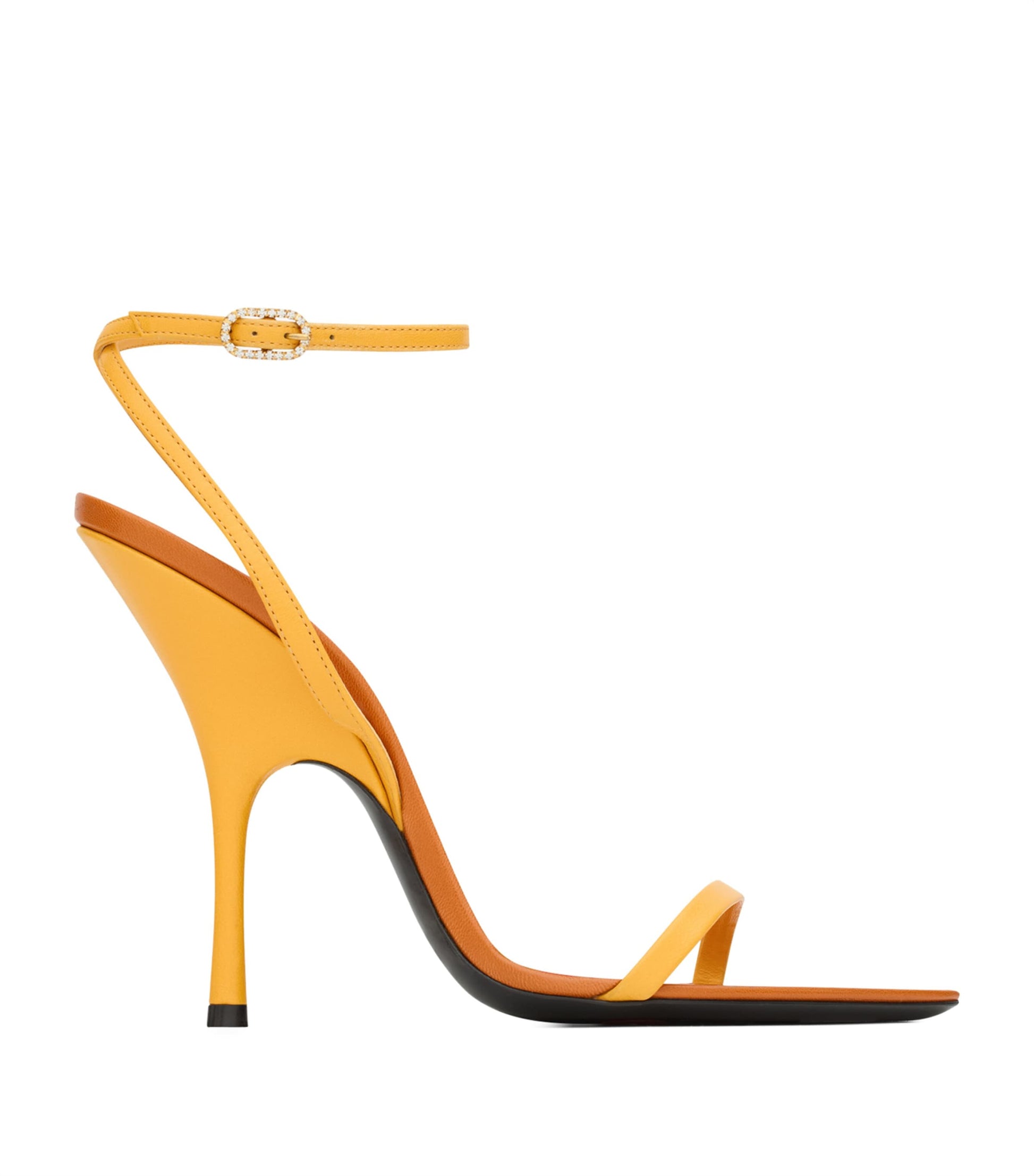 Saint Laurent Yellow Leather Katoucha Sandals 110