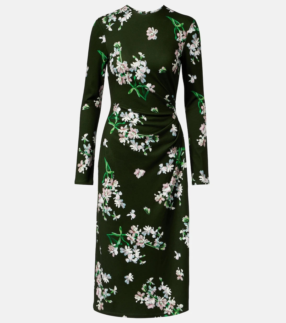 Erdem - Draped floral midi dress