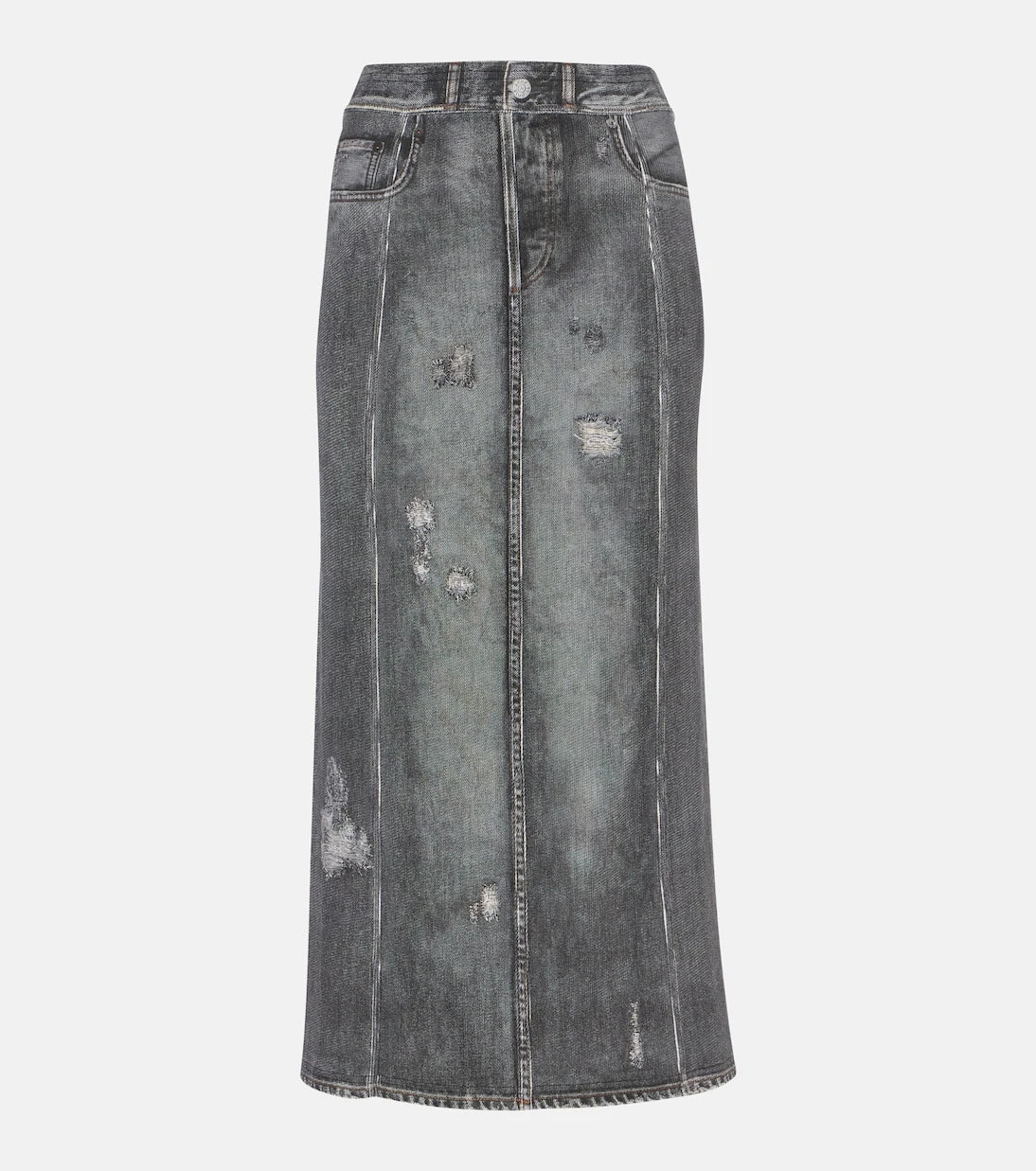 Acne Studios - تنورة جينز متوسطة الطول