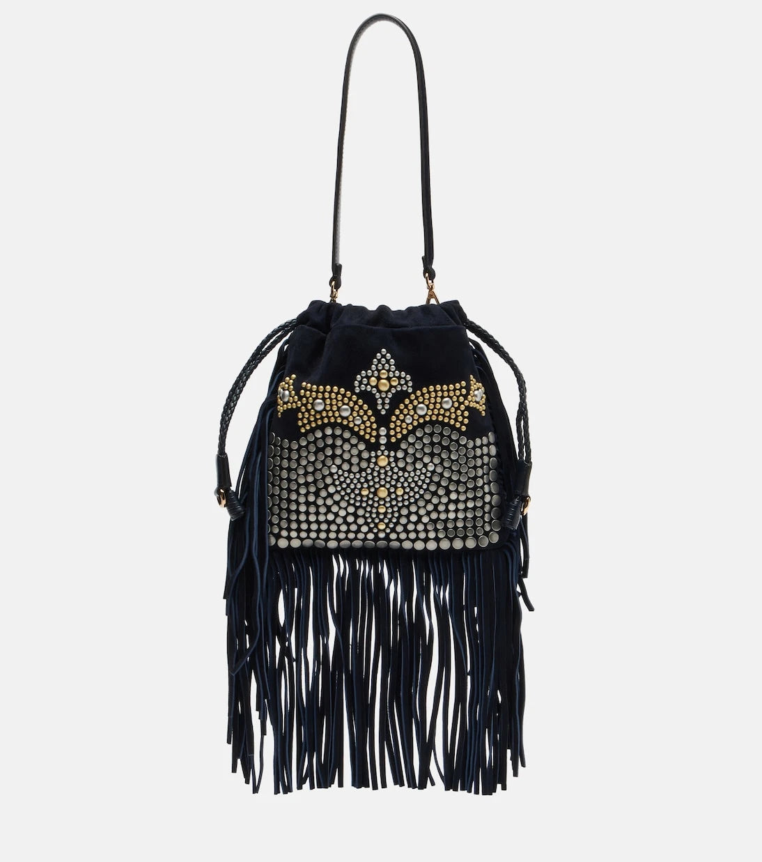 Etro - Kalispera Small studded suede shoulder bag
