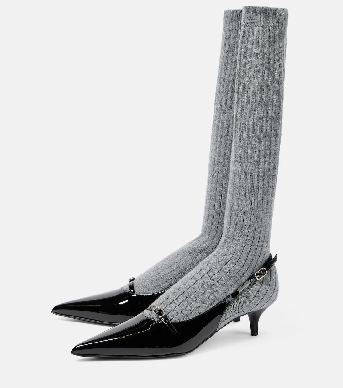 Magda Butrym - Leather-trimmed sock boots