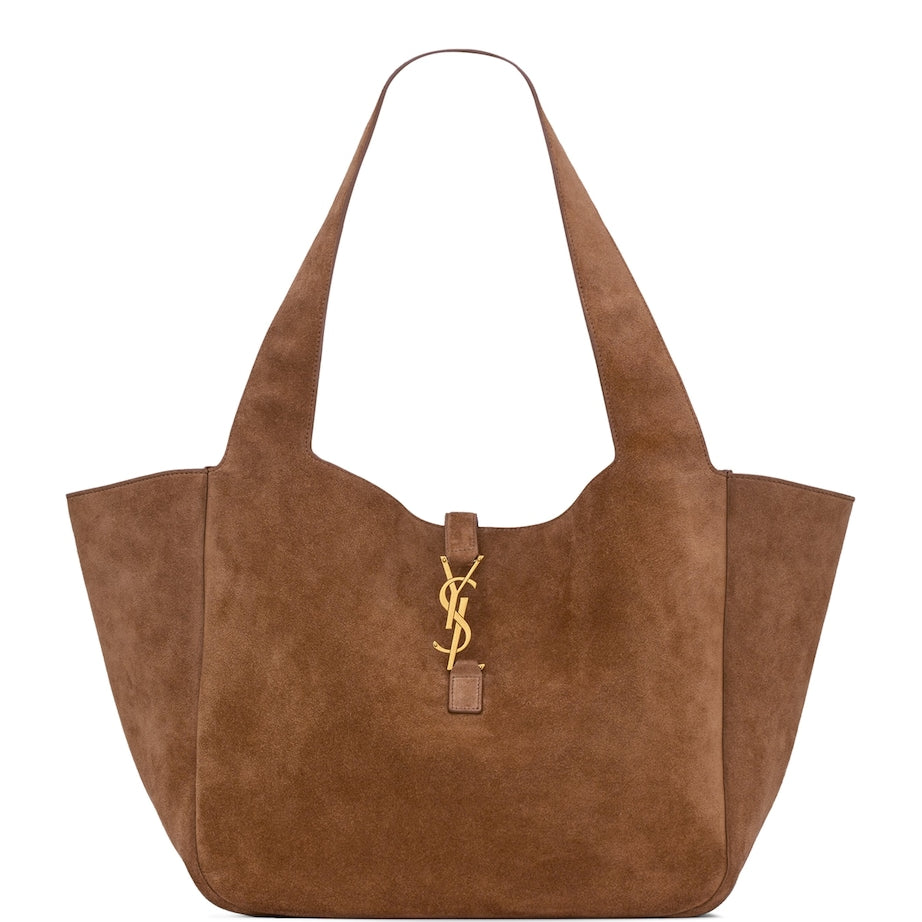 Saint Laurent Beige Suede Bea Shoulder Bag