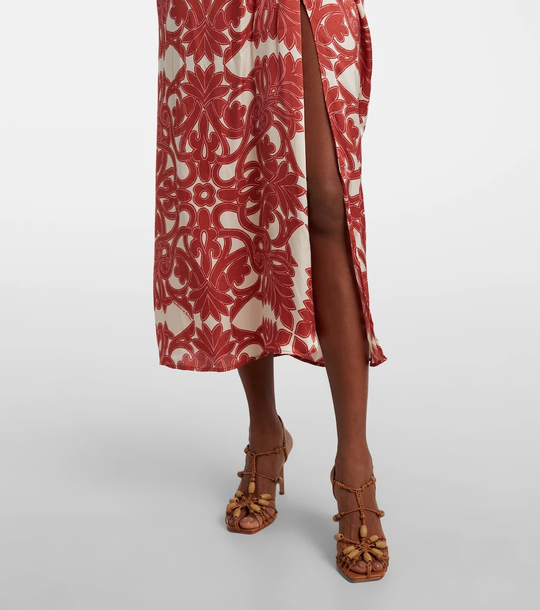Poupette St Barth - Collina printed satin midi dress