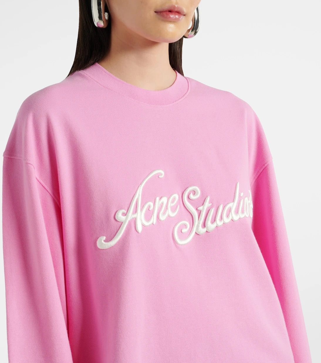 Acne Studios - Logo embroidered cotton jersey T-shirt