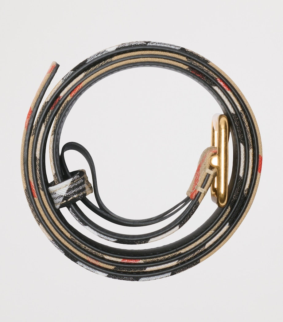 Beige Check B Buckle Belt