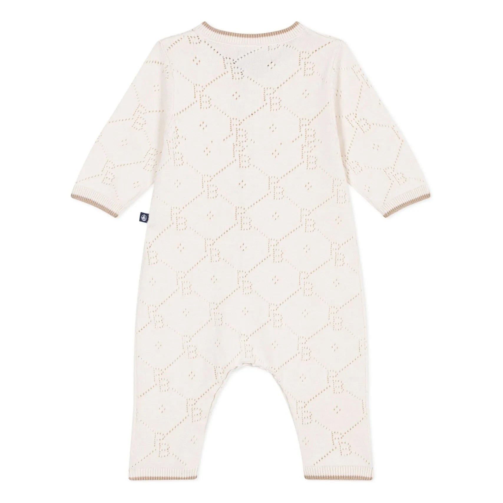 Petit Bateau - Organic Cotton PB Openwork Jumpsuit | Ecru