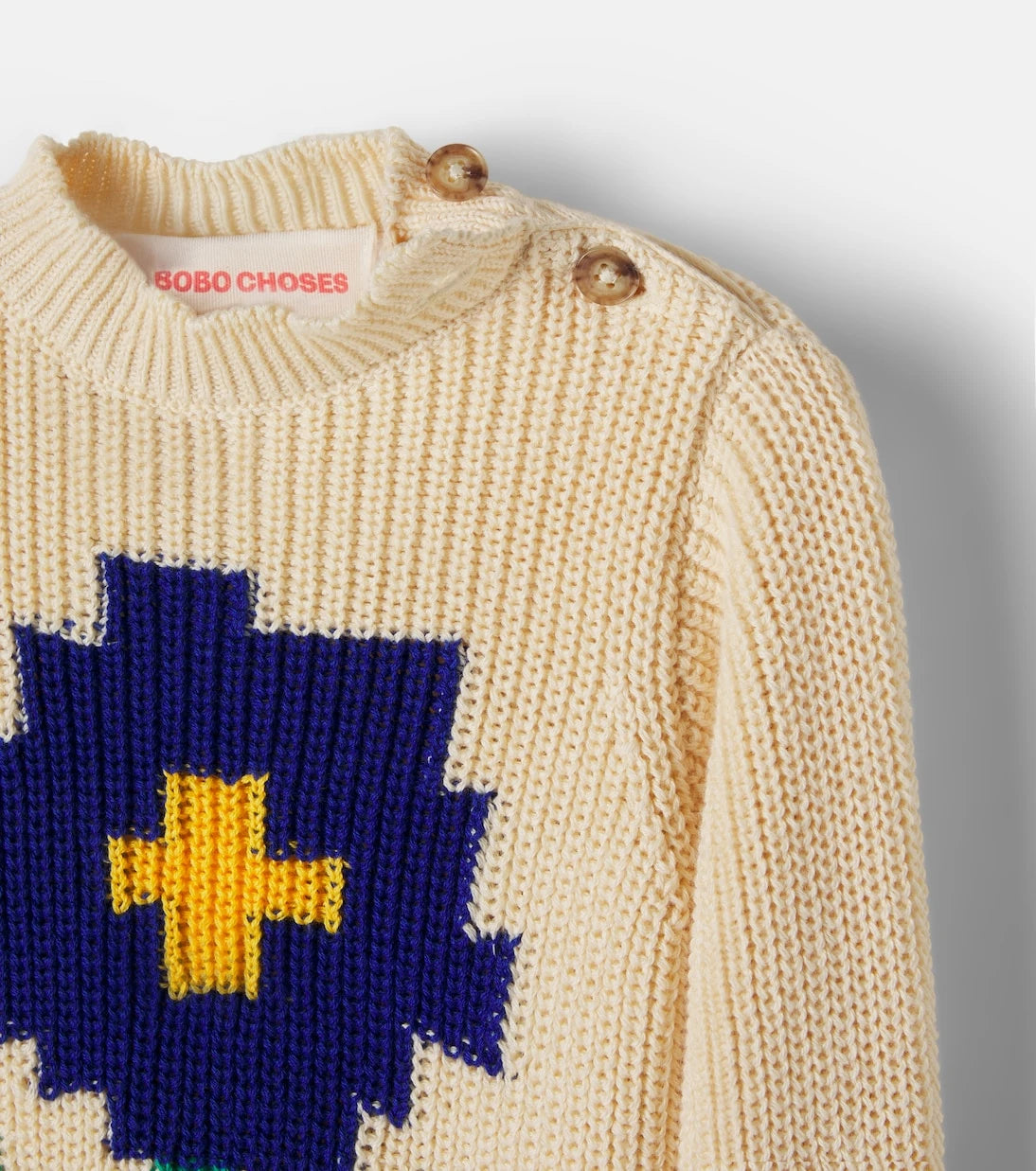 Bobo Choses - Baby Pixel Daisy cotton sweater