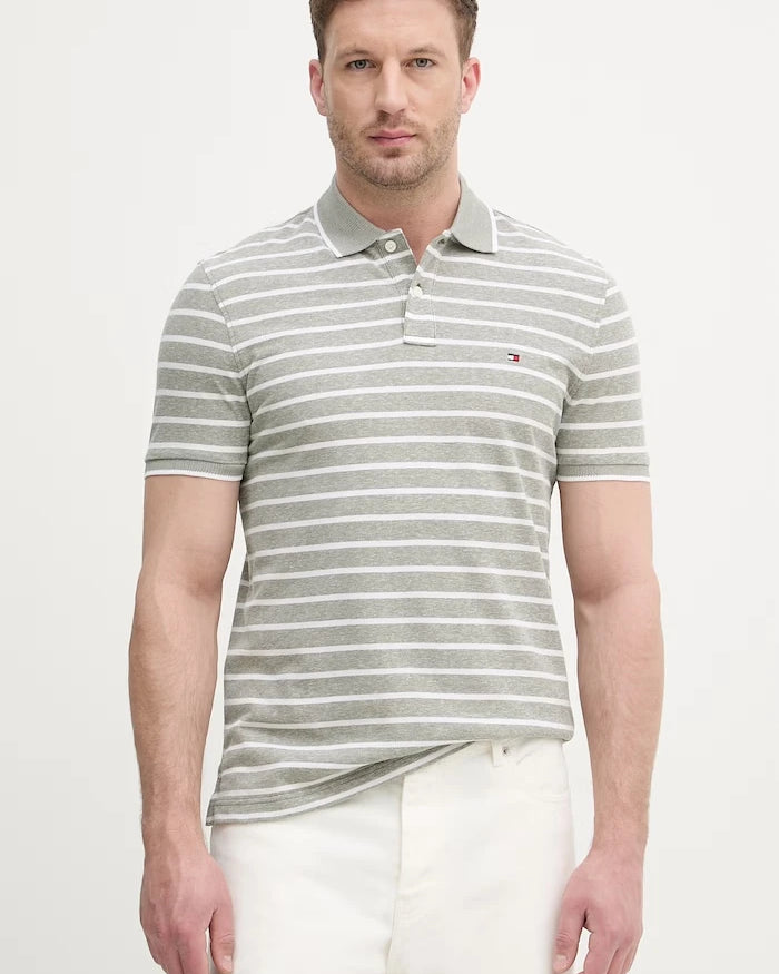 Tommy Hilfiger erkek keten karışımlı polo tişört
