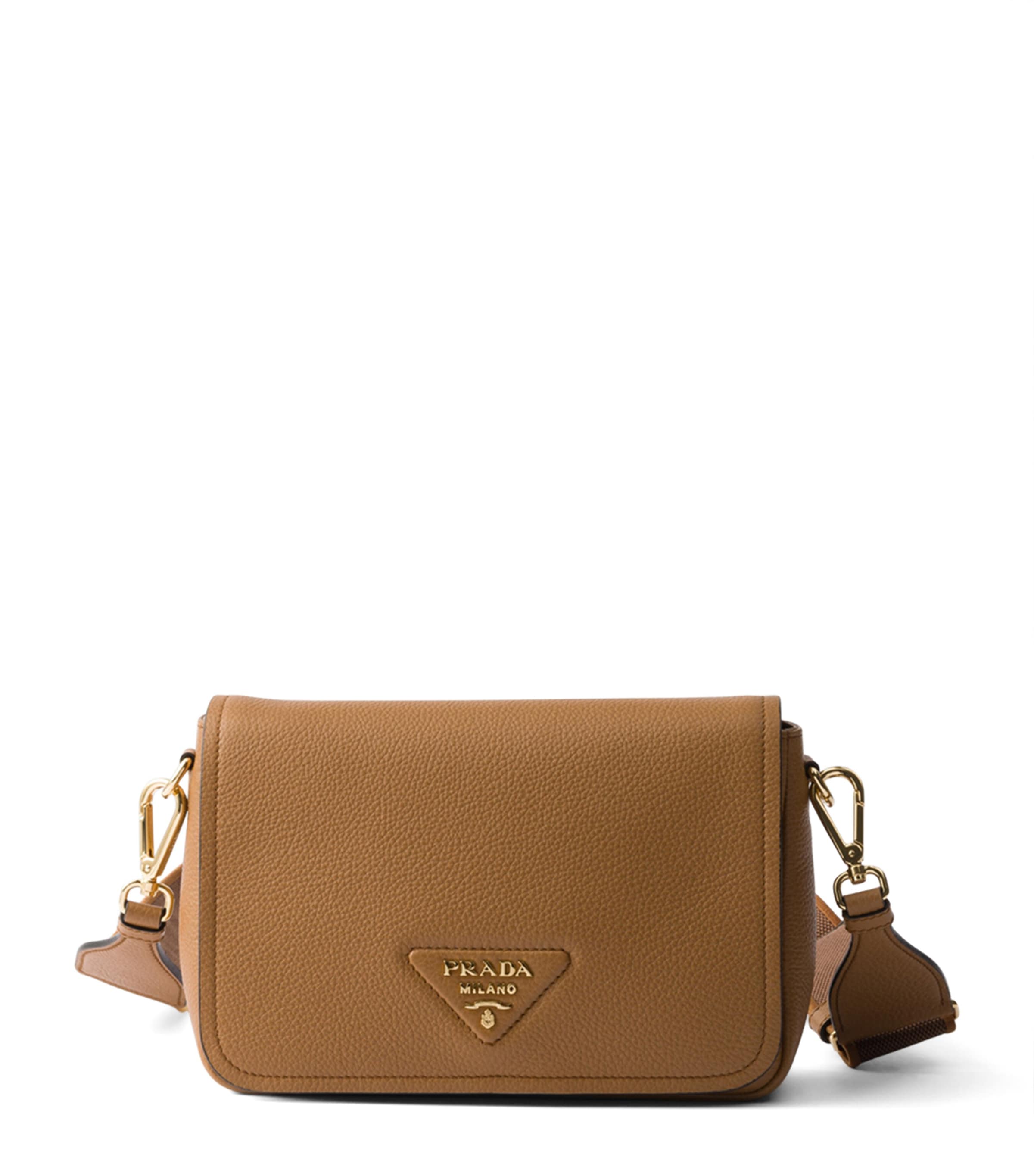 Brown Leather Cross-Body Bag