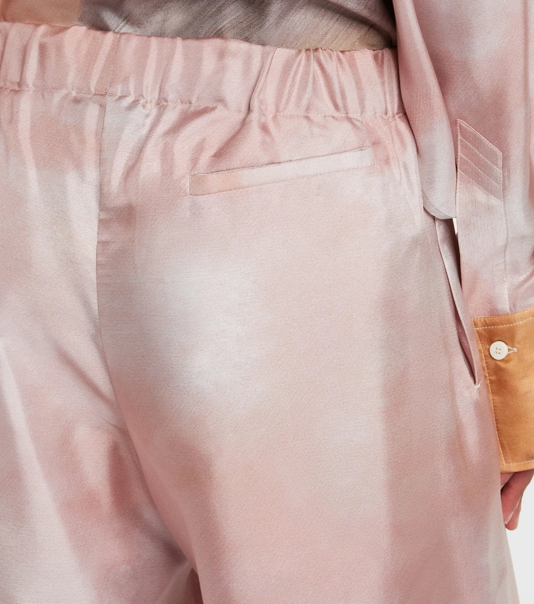 The Attico - Printed silk twill palazzo pants