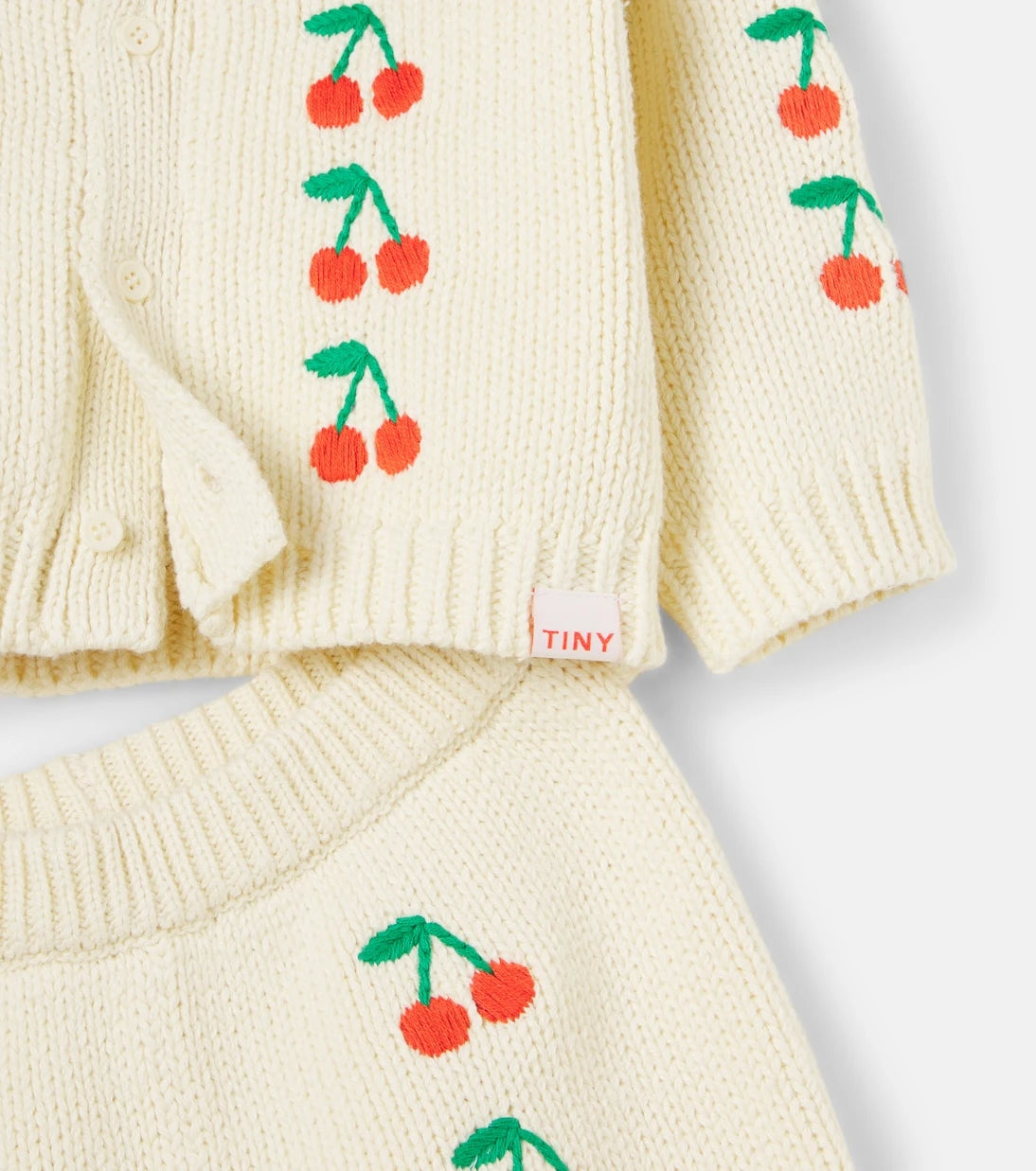 Tinycottons - Baby embroidered cotton cardigan and pants set