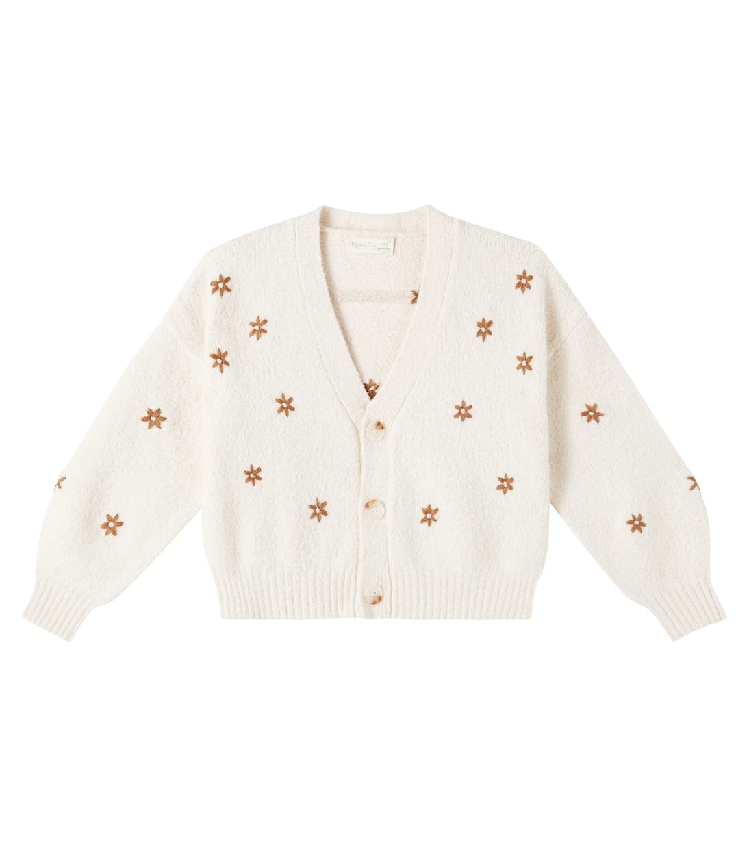 Rylee + Cru - Embroidered cotton-blend cardigan