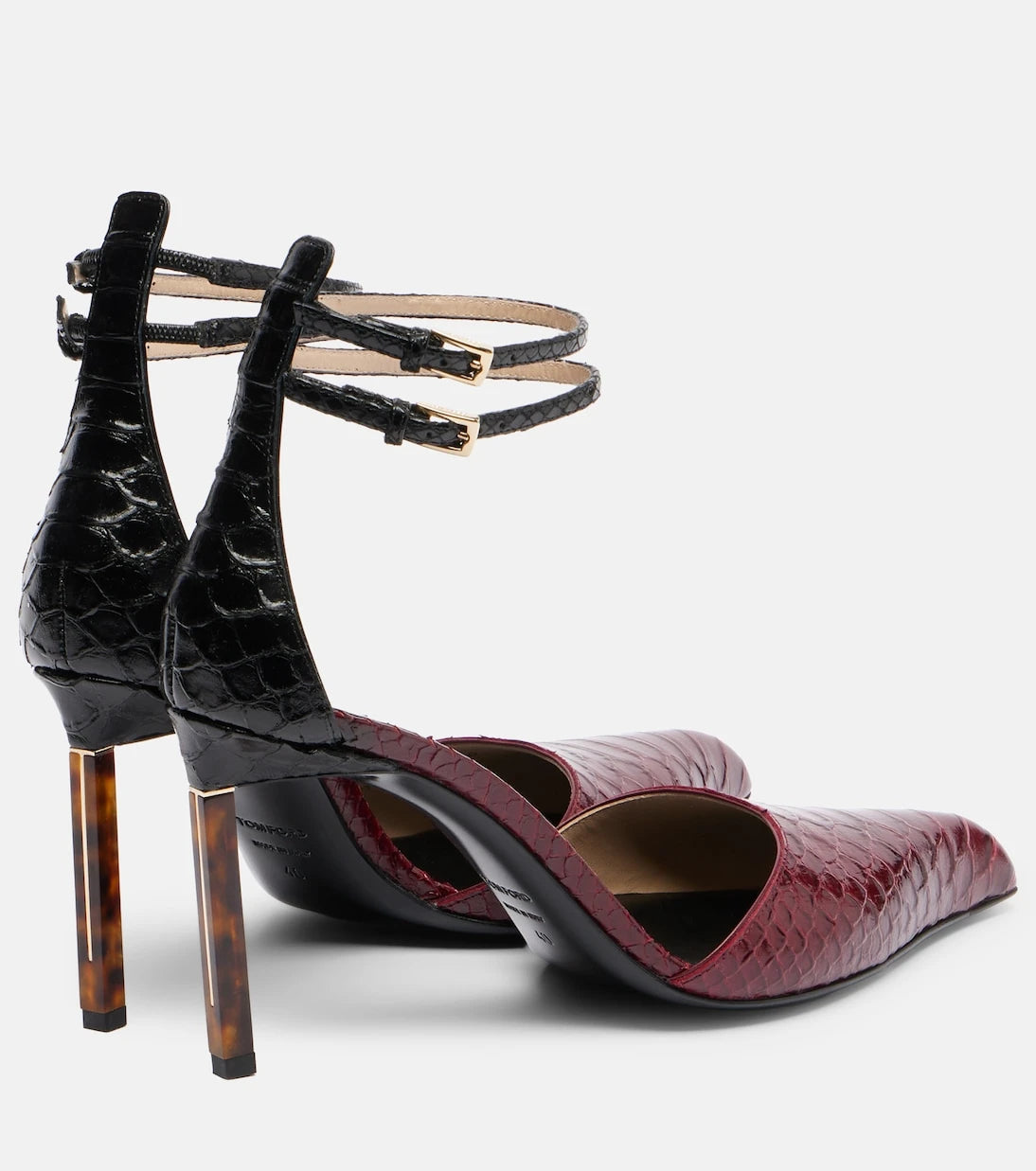 Tom Ford - 90 snake-effect leather pumps