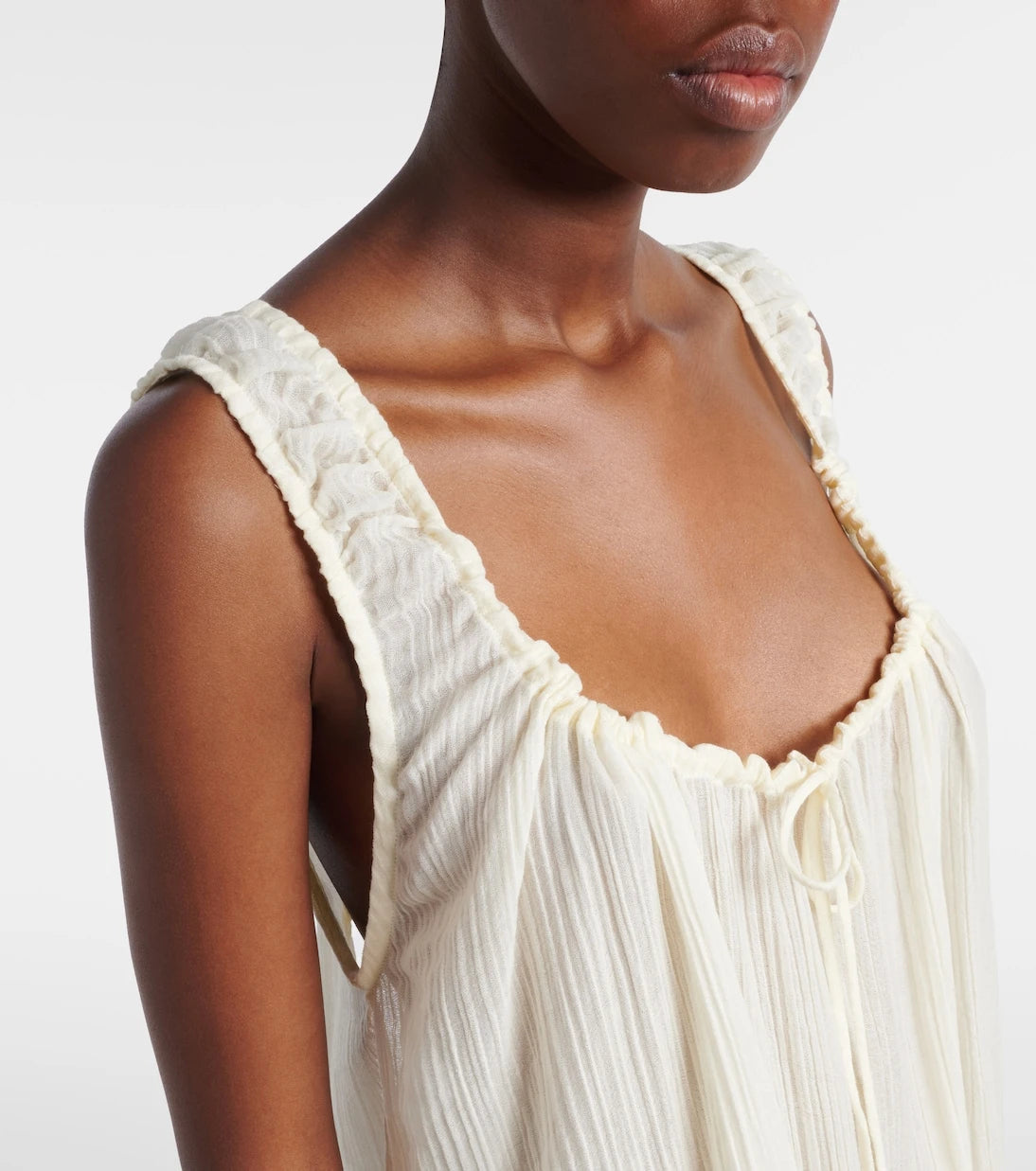 The Attico - فستان قصير من القطن المكشكش