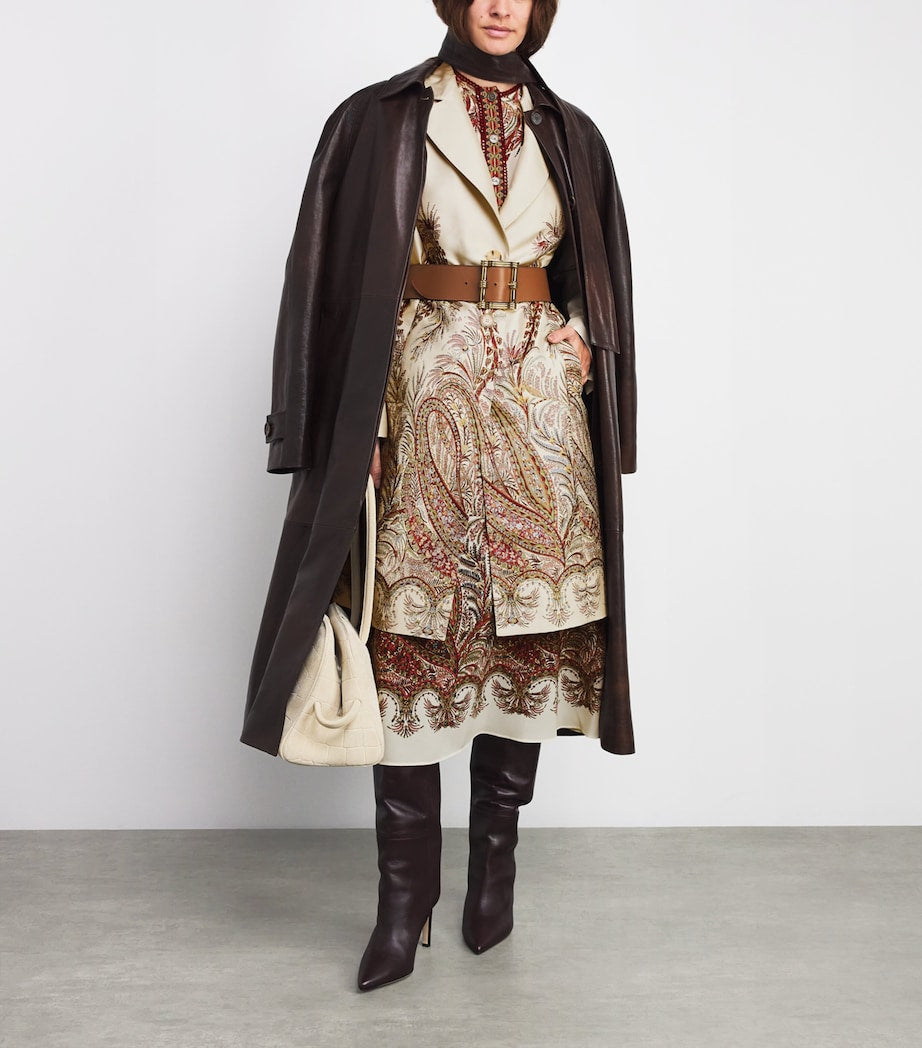 Etro Multi Satin Patterned Princess Coat