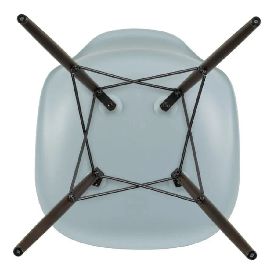 Vitra - DSW plastic chair - maple base - Charles &amp; Ray Eames | Bluish grey
