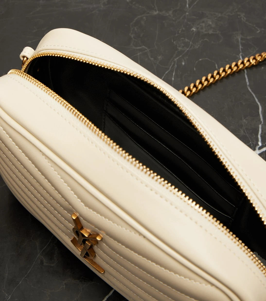 Saint Laurent - Lou Mini matelassé leather camera bag