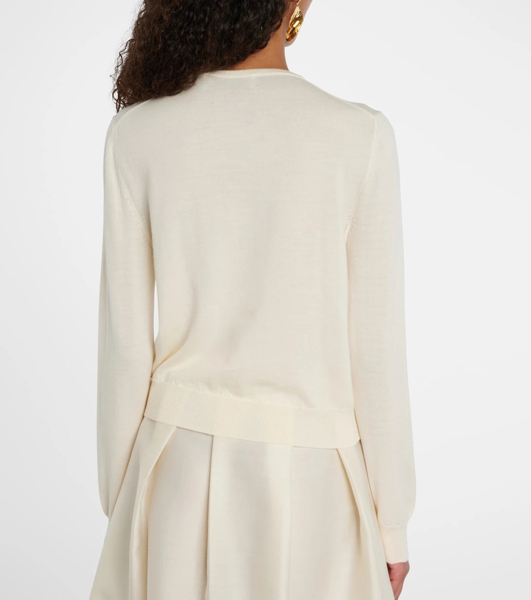 Oscar de la Renta - Foxgloves embroidered virgin wool cardigan