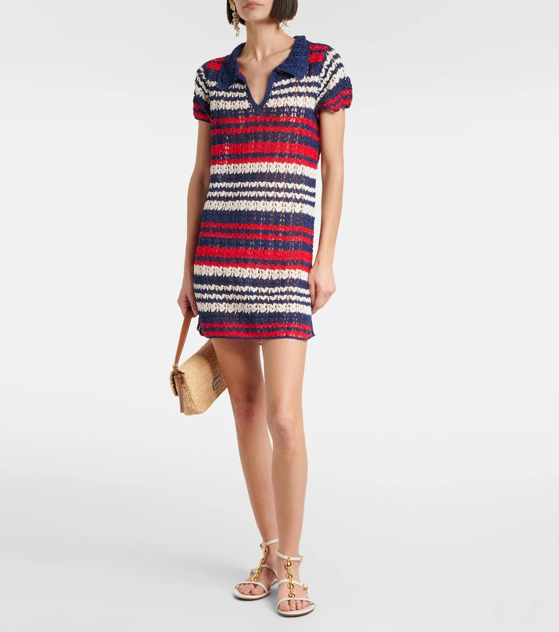 Anna Kosturova - Crochet cotton polo dress