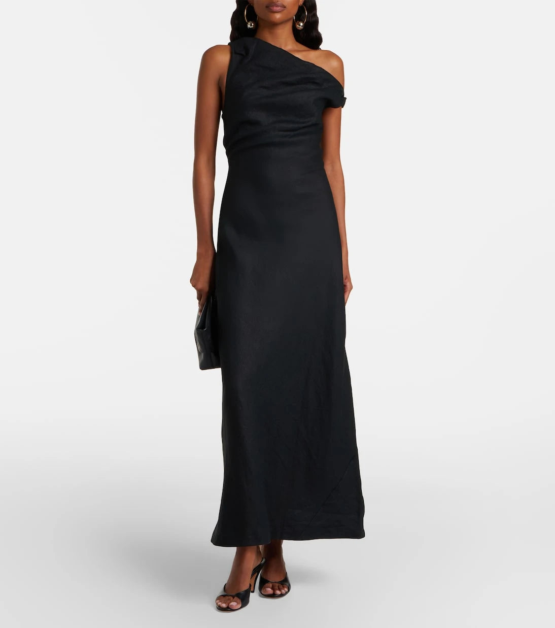 Faithfull - Sius asymmetric linen midi dress