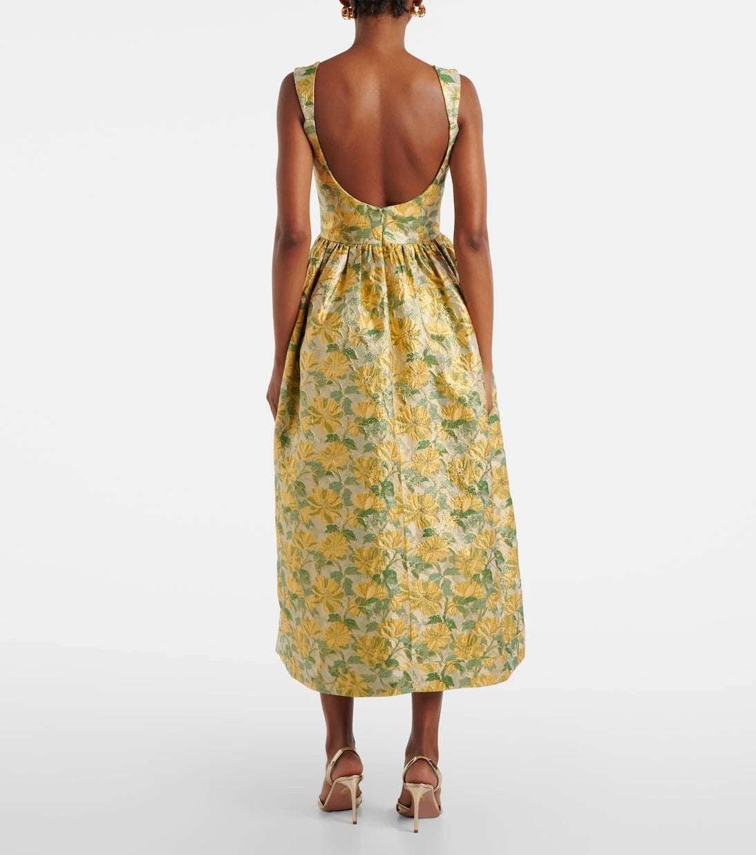 Markarian - Floral lamé jacquard gown