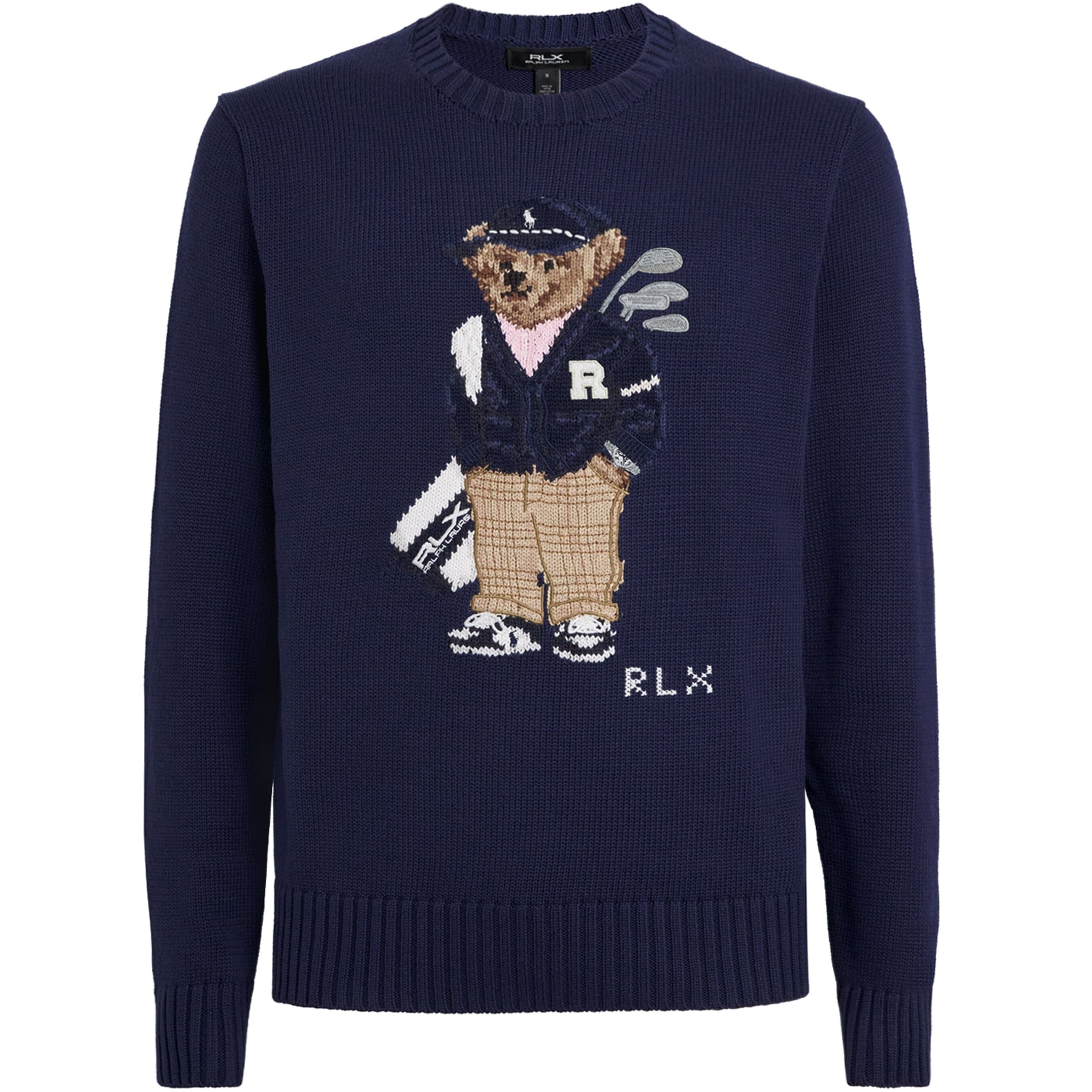 Cotton-Blend Polo Bear Sweater