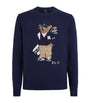 Cotton-Blend Polo Bear Sweater
