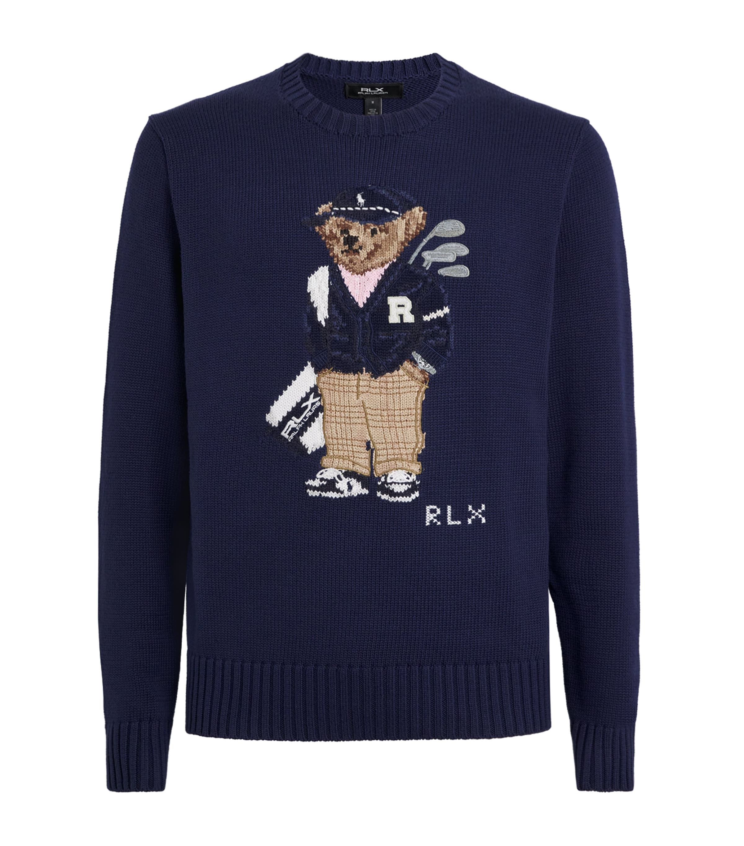 Cotton-Blend Polo Bear Sweater