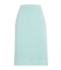 Tory Burch Blue Embossed Midi Skirt