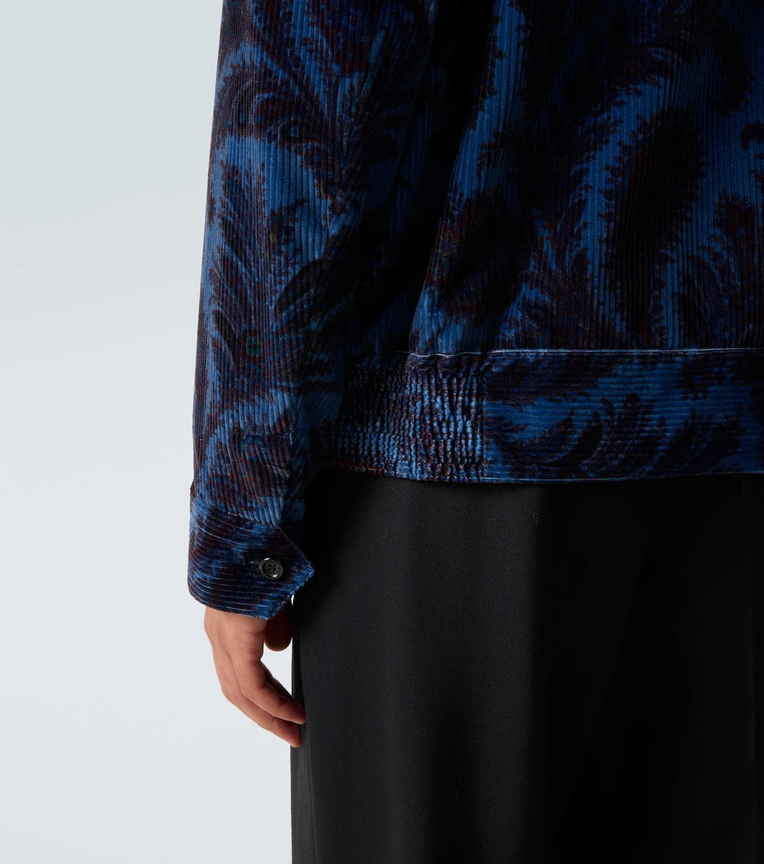 Etro - Printed cotton velvet jacket