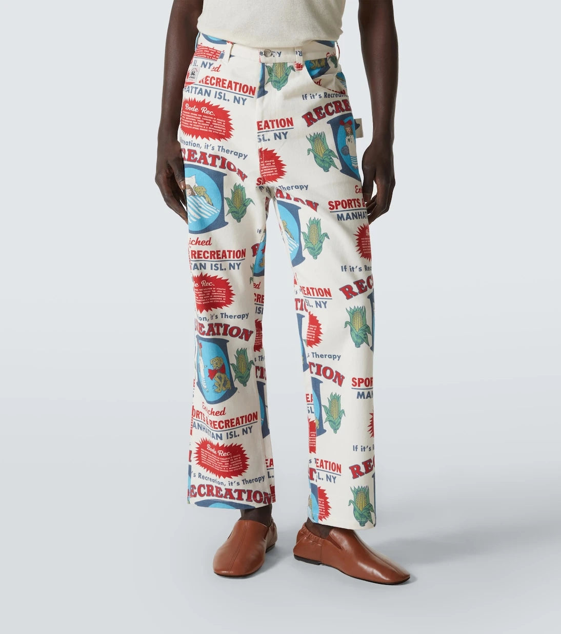 Bode - Enrichment Knolly Brook cotton straight pants
